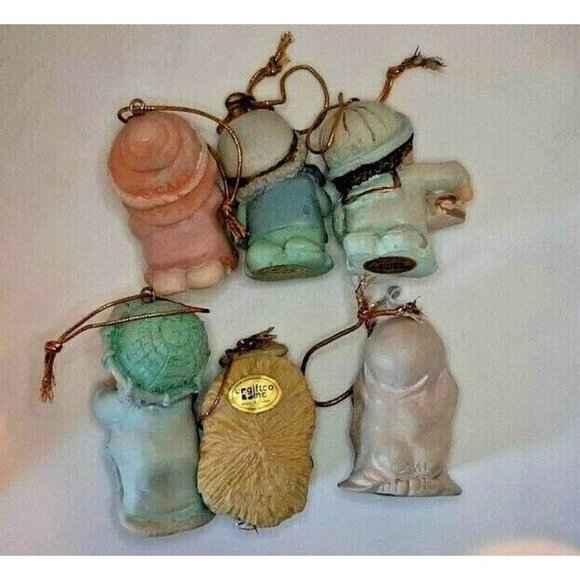 6 VTG 2001 Mini Dreamsicle Nativity Ornaments Holy Family Polystone Boxed - Picture 7 of 11